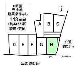 売土地 町屋町　全8区画　H区画