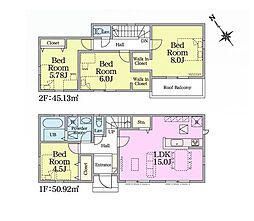 松戸市八ケ崎3丁目　新築戸建1号棟