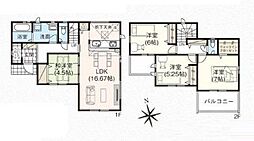 四街道市内黒田3期　新築戸建1号棟