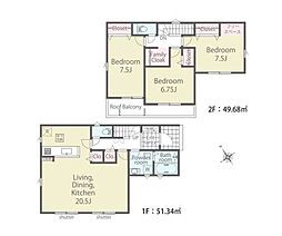 千葉市若葉区若松台2丁目24-1期　新築戸建3号棟