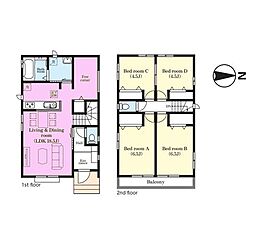 白井市大松1丁目　新築戸建B号棟