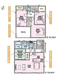 富里市七栄第34　新築戸建1号棟
