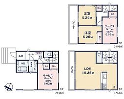 川口市戸塚東2丁目　新築戸建　全3棟　2号棟