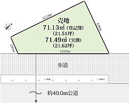 池上新町１丁目　建築条件なし売地