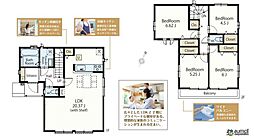 「高根公団」駅徒歩21分　松が丘2丁目　新築戸建 1号棟