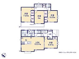 越谷市千間台東三丁目5番　A号棟　全2棟