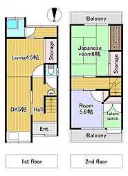 天美西１丁目テラスハウス2戸1の西側