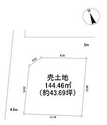 青梅市吹上　建築条件なし売土地