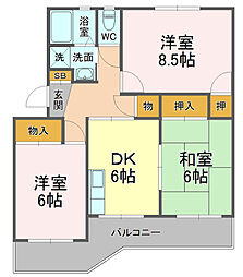 YKハイム北安東　B棟 203