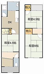 金田町1-47-1　奥から2軒目テラスハウス