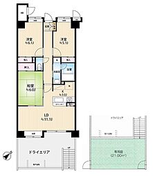 アインズコート八千代緑が丘サウスサイド ペット飼育可×専用庭