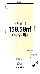 八潮市伊勢野　建築条件なし　売地