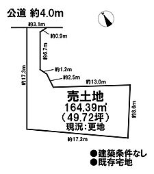 売土地　既存宅地（一部、新宅地）