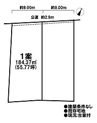 売土地 既存宅地 扶桑町斎藤本新須 全体分筆 1案