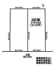 売土地　規制緩和区域　全2区画　B区画