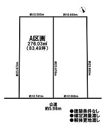 売土地　規制緩和区域　全2区画　A区画