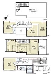 豊島区北大塚3丁目 新築一戸建て／全2棟　1号棟