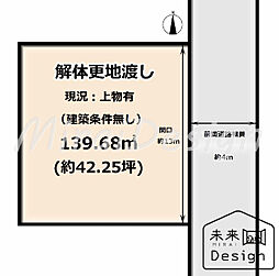 相楽郡精華町祝園下久保田　建築条件無し　売土地