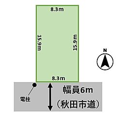 秋田市手形字十七流　土地