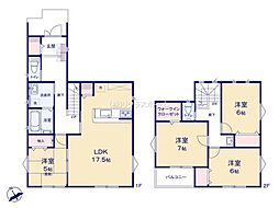 春日部市南中曽根　2号棟/全3棟　新築戸建