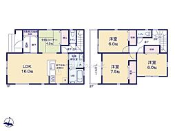 越谷市東大沢第3　2号棟/全2棟　新築戸建