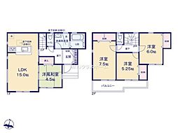 越谷市東大沢第3　1号棟/全2棟　新築戸建