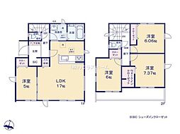 越谷市弥栄町11期　1号棟/全2棟　新築戸建