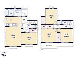 春日部市本田町V 1号棟/全3棟 新築戸建
