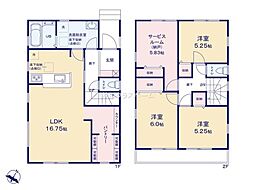 越谷市東越谷 3号棟/全3棟 新築戸建