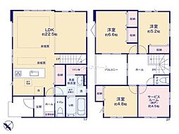越谷市瓦曽根5期　1号棟/全6棟　新築戸建