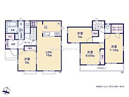 越谷市花田　Ｂ号棟/全5棟　新築戸建