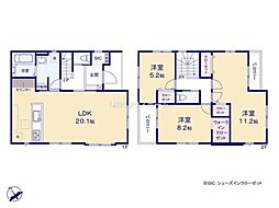 越谷市花田10期　2号棟/全2棟　新築戸建