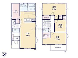 越谷市大字下間久里3期　新築戸建