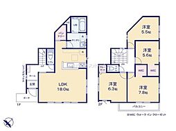 越谷市大字大竹2期　2号棟/全3棟　新築戸建