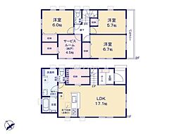 春日部市一ノ割第8 1号棟/全2棟 新築戸建