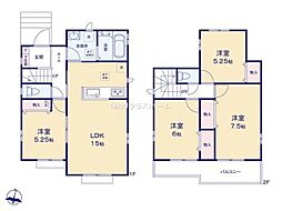 春日部市大沼 B号棟/全3棟 新築戸建