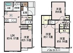 春日部市一ノ割　Ｃ号棟/全8棟　新築戸建