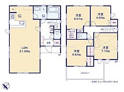越谷市大字大里　1号棟/全2棟　新築戸建
