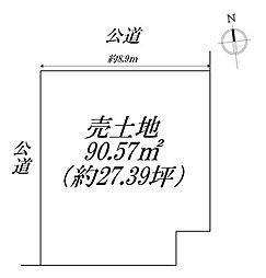 中川区下之一色町北起　建築条件なし土地