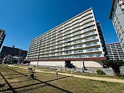 メガロコープ平野第1号棟　南棟の南向きバルコニー