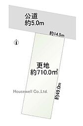 鴻巣市下忍　売地　710m2　戸建建築〜アパート建築まで用途多数