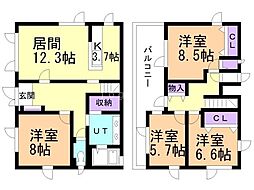 苫小牧市東開町6丁目の一戸建て