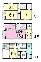 一宮市木曽川町黒田III　A棟　新築戸建