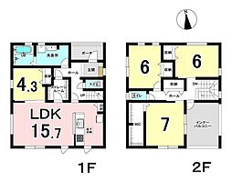 羽島郡笠松町北及第2　2号棟　新築戸建