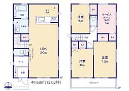 藤沢市善行3丁目　新築分譲住宅　全3棟　2号棟　2号棟