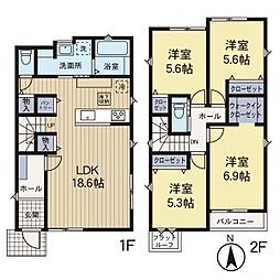 泉区中田南2丁目　新築分譲住宅　全3棟　1号棟　1号棟