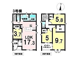 各務原市川島小網町 新築戸建 3号棟