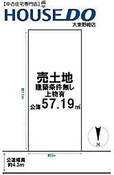 売土地　四條畷市清滝新町（建築条件無し更地渡し）