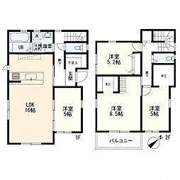 港北区岸根町　新築一戸建て　1号棟