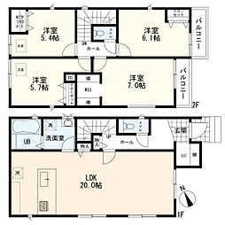 ワイズヴェリー高田東1丁目2期　新築一戸建て　2期1号棟